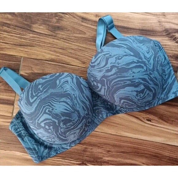 Ashley Stewart Multiway Strapless Bra Size 44 DDD Underwire Marbled Print - Picture 1 of 7